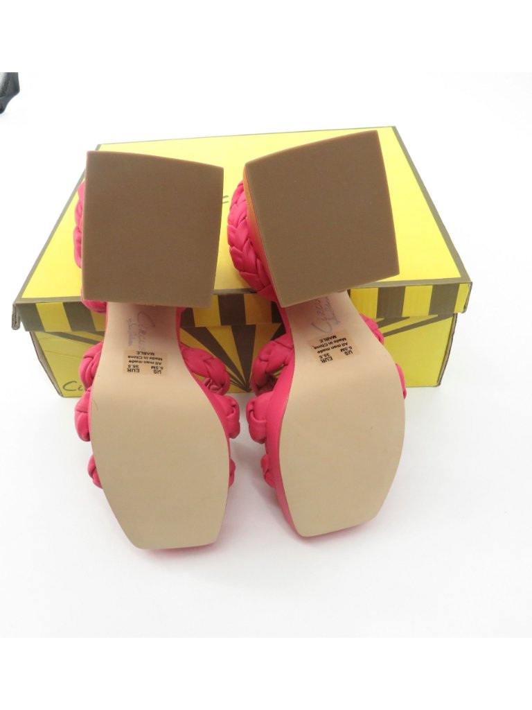 Circus Ny Pink Sandals Adjustable Ankle Strap Square Toe Size 5.5 New $100 — image 8 of 8